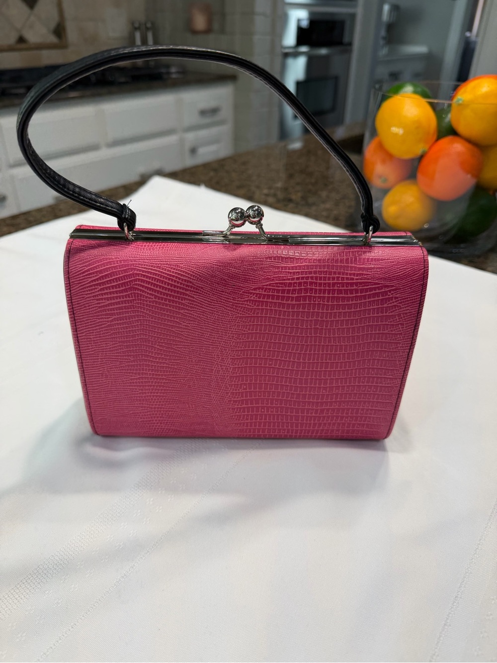 Pink Structured Top-Handle Women's Bag